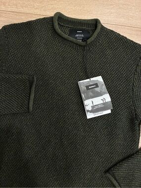 NWT Finisterre Men’s Barents Jumper Sweater Rollneck Olive Green Size XS
